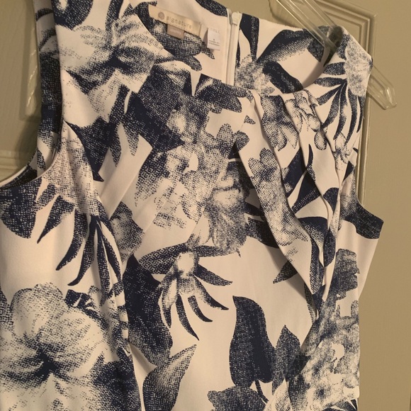 Dress Barn | Floral blue and white dress - Picture 4 of 5